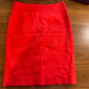 J Crew Red Twill No. 2 Pencil Skirt 4